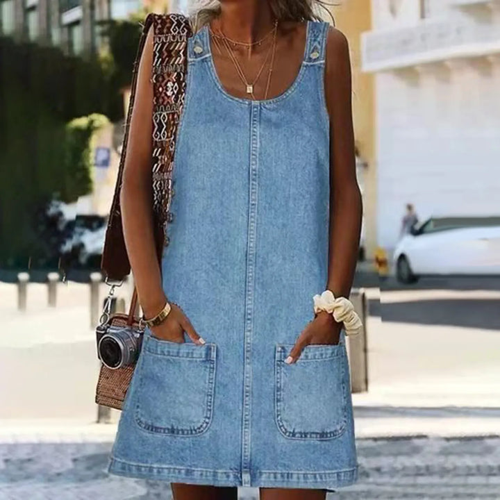 Kiara - Sleeveless Denim Mini Dress