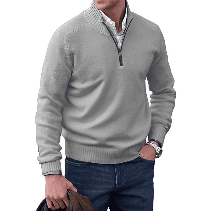 Marvin™ - Ribbed Quarter Zip Sweater