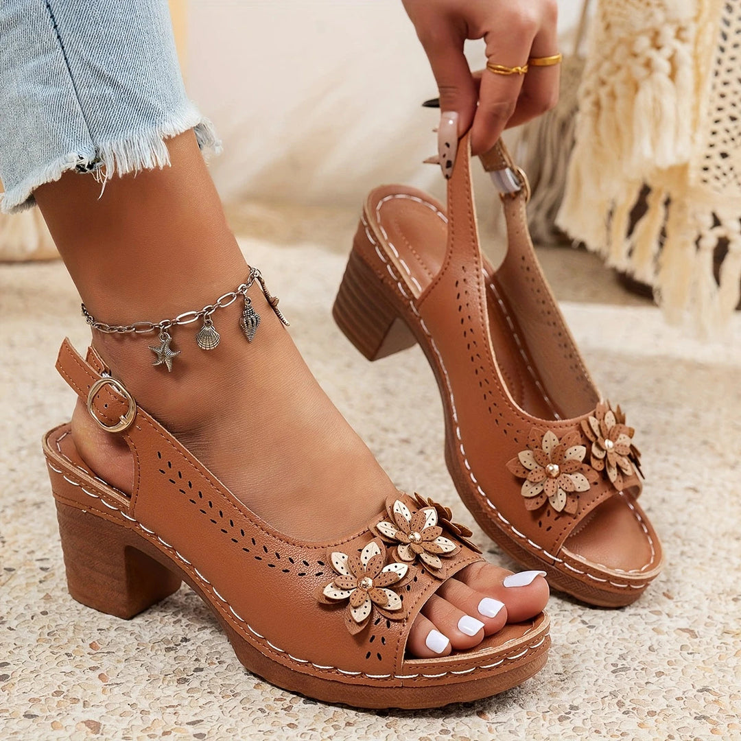 Alina - Stylish Thick Heels Sandals