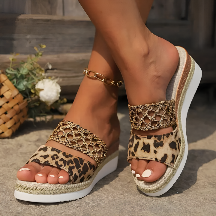 Addison | Lightweight Leopard Print Sandals