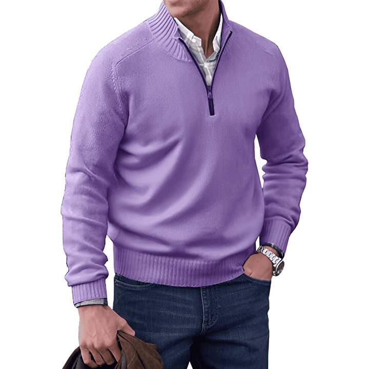 Marvin™ - Ribbed Quarter Zip Sweater