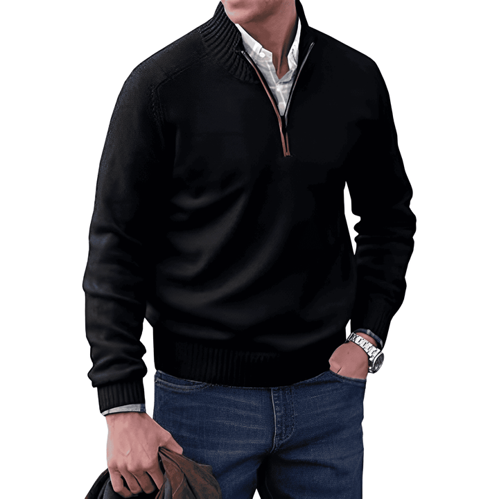 Marvin™ - Ribbed Quarter Zip Sweater