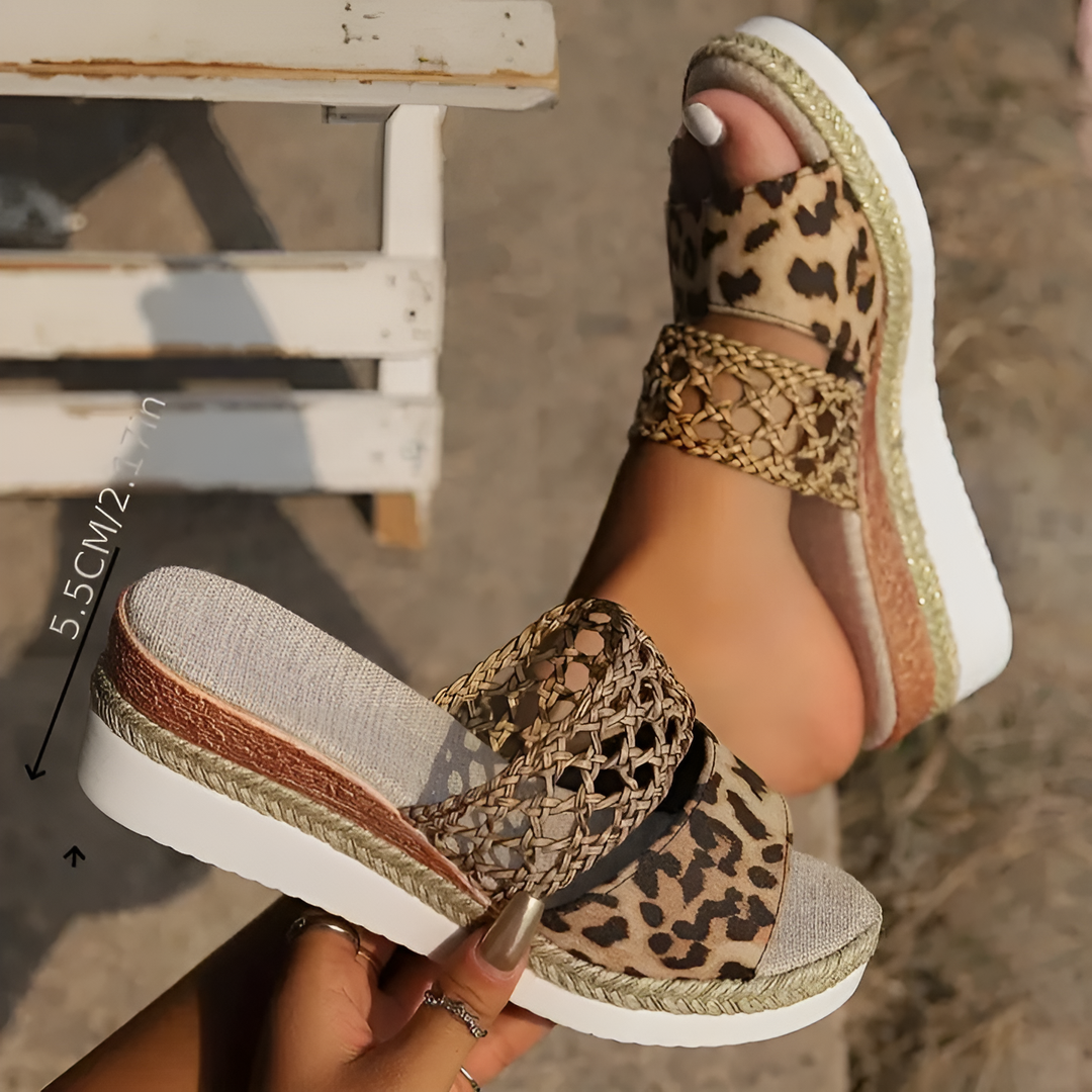 Addison | Lightweight Leopard Print Sandals