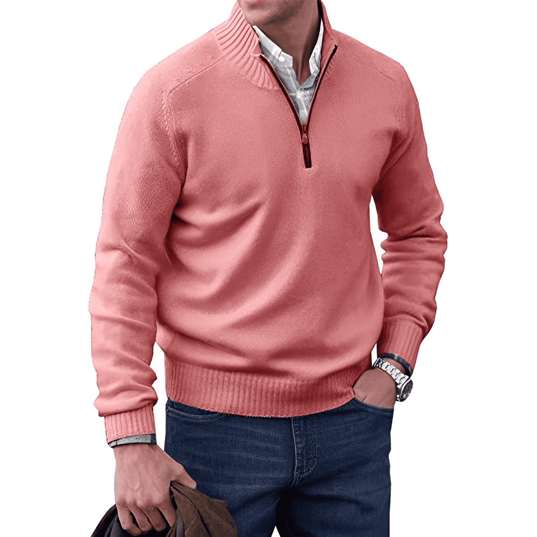 Marvin™ - Ribbed Quarter Zip Sweater