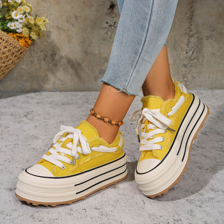 Lila | Fringed Platform Sneaker