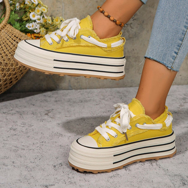 Lila | Fringed Platform Sneaker