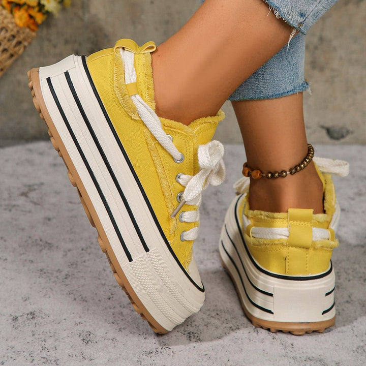 Lila | Fringed Platform Sneaker