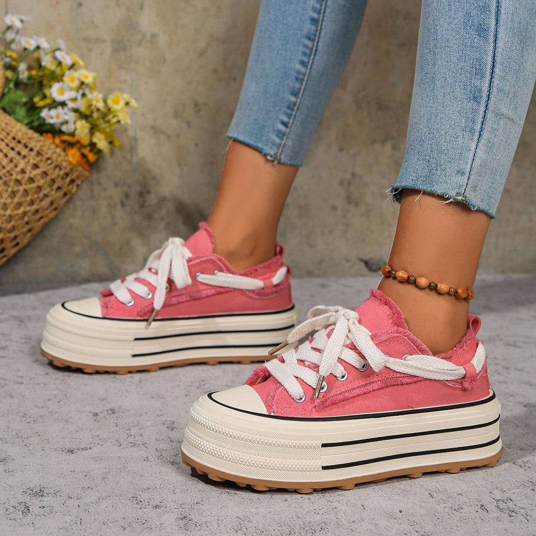 Lila | Fringed Platform Sneaker