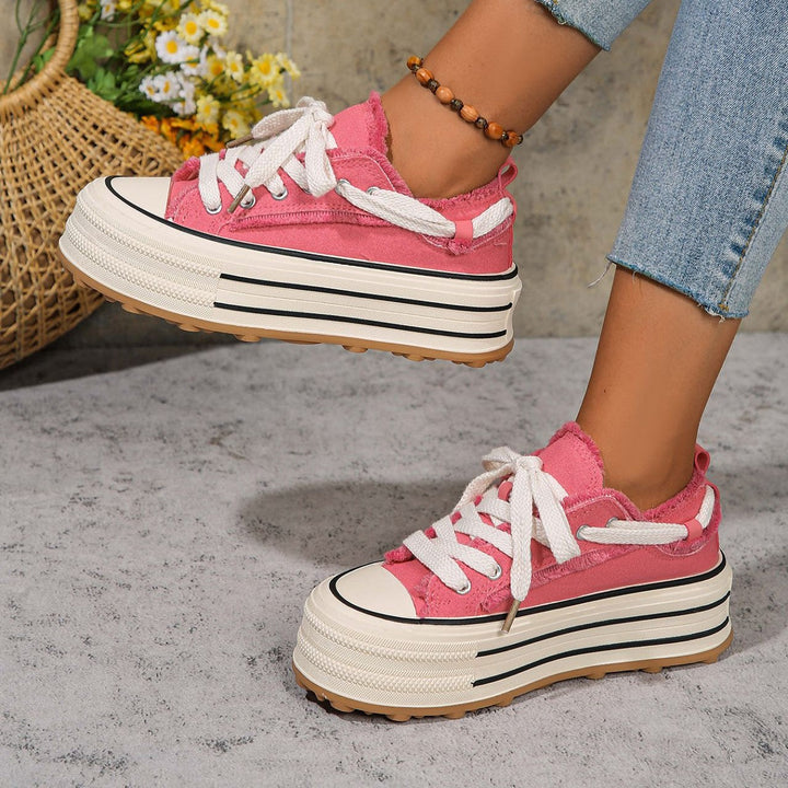 Lila | Fringed Platform Sneaker