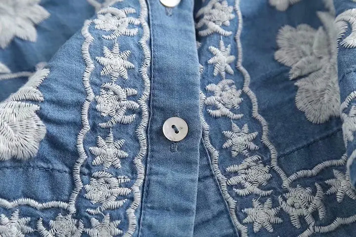 Boho™ - Denim Bloom Cardigan