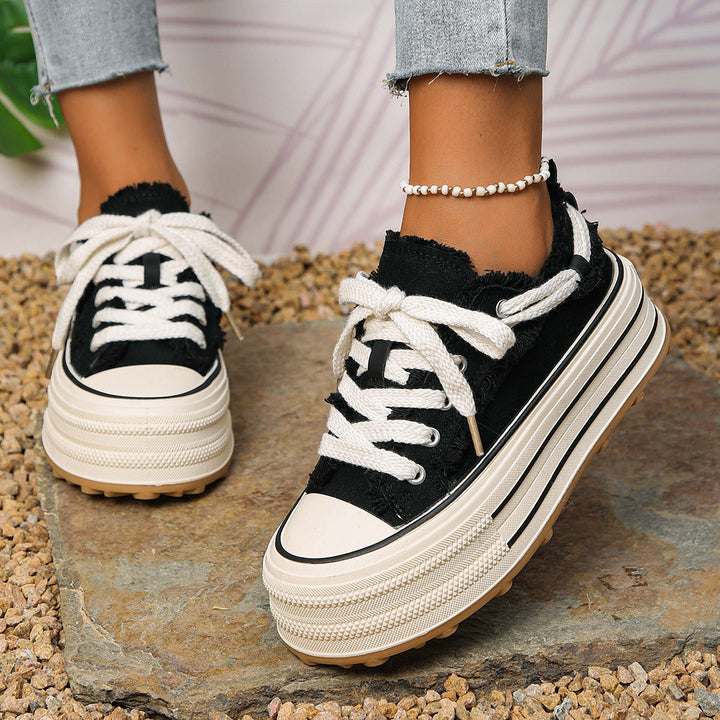 Lila | Fringed Platform Sneaker