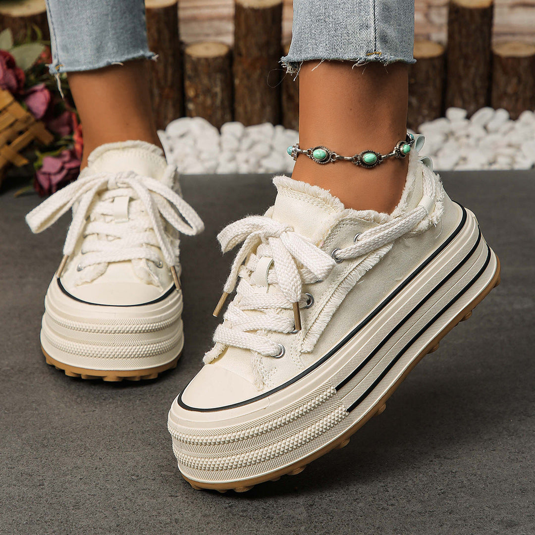 Lila | Fringed Platform Sneaker