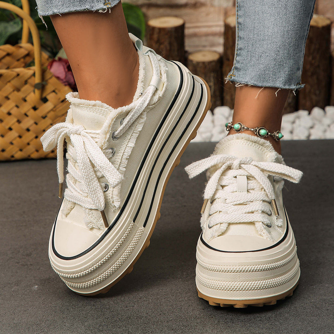 Lila | Fringed Platform Sneaker