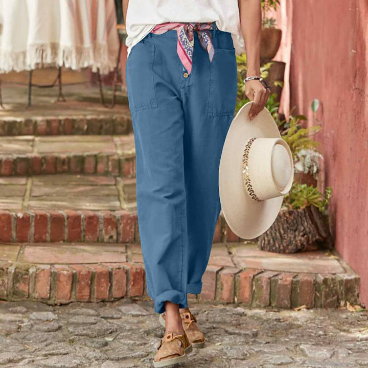 Camille | Relaxed Cotton Pocket Trousers
