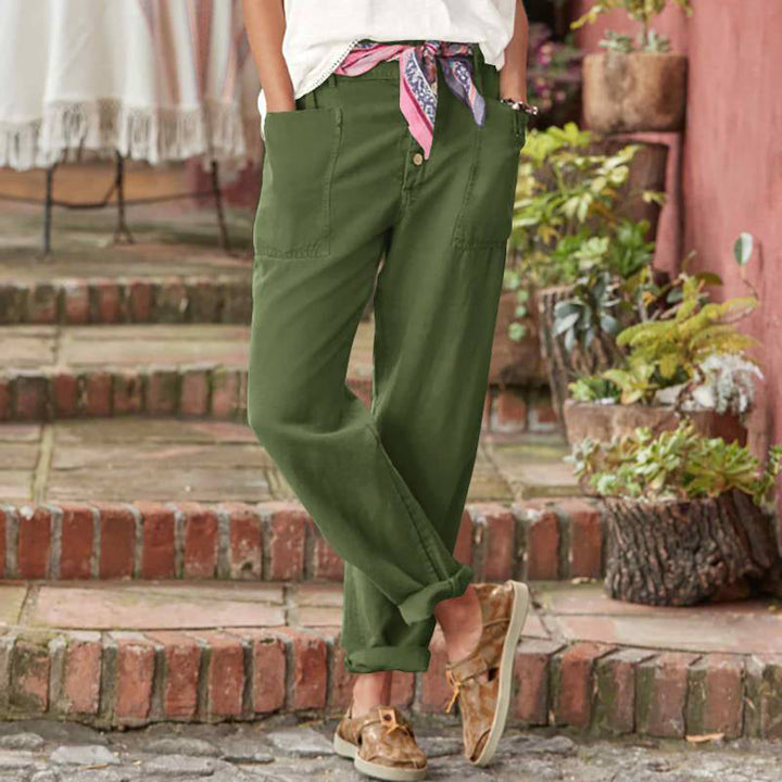Camille | Relaxed Cotton Pocket Trousers