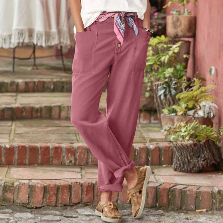 Camille | Relaxed Cotton Pocket Trousers