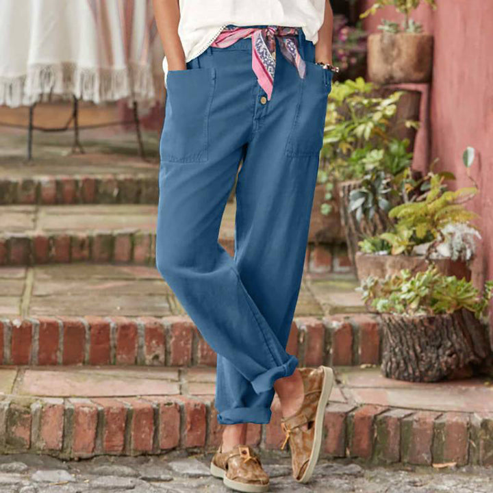 Camille | Relaxed Cotton Pocket Trousers