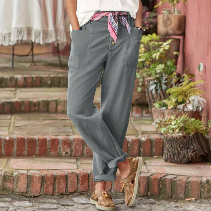 Camille | Relaxed Cotton Pocket Trousers
