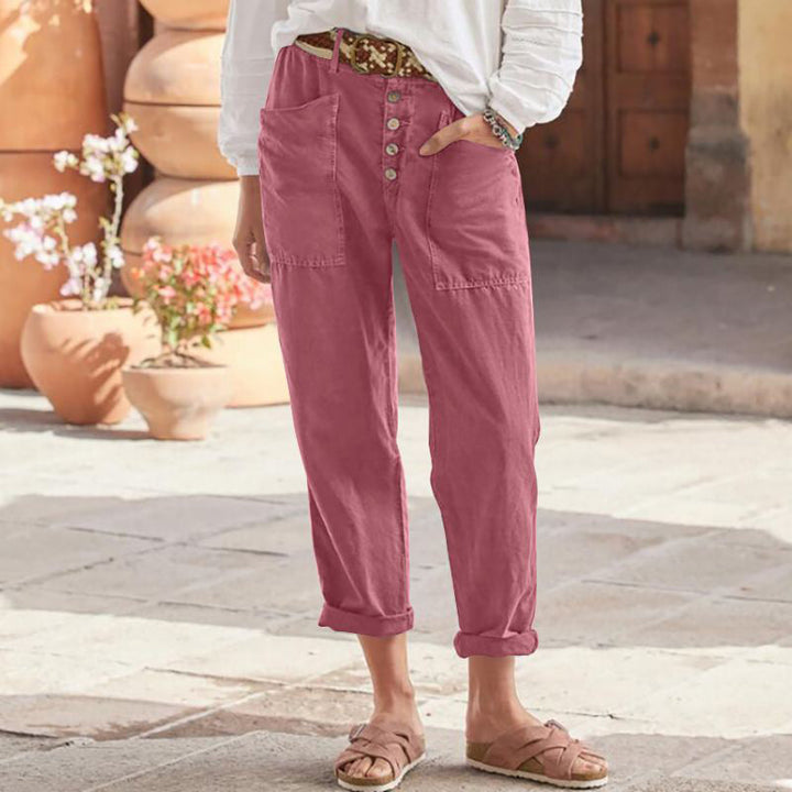 Camille | Relaxed Cotton Pocket Trousers
