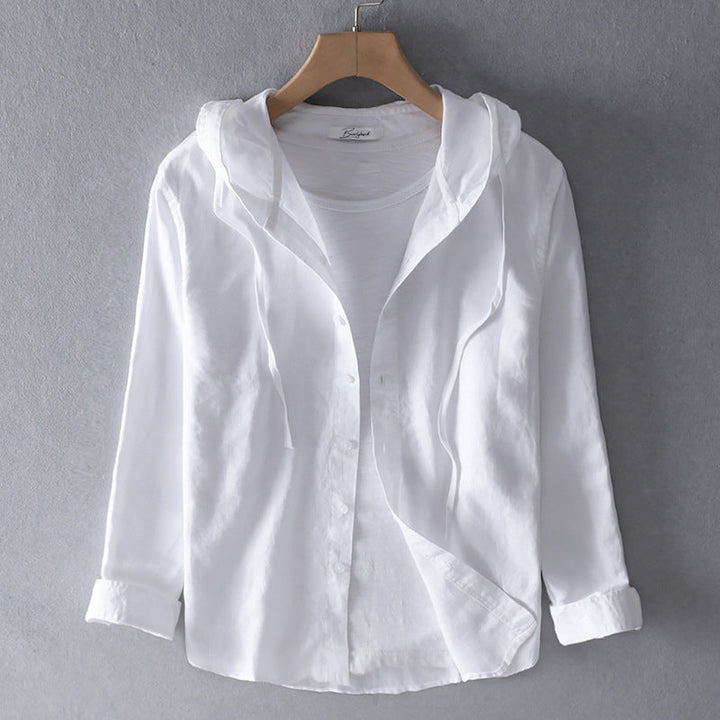 Chloe - Lightweight Hooded Linen Shirt