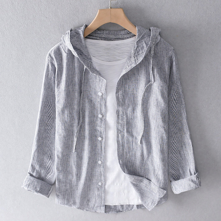 Chloe - Lightweight Hooded Linen Shirt