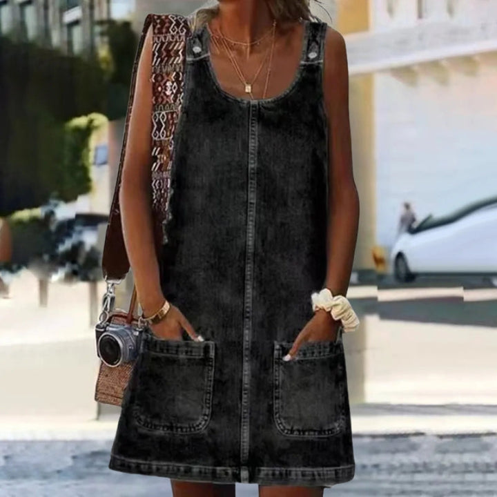 Kiara - Sleeveless Denim Mini Dress