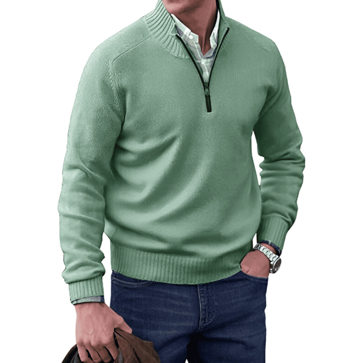 Marvin™ - Ribbed Quarter Zip Sweater