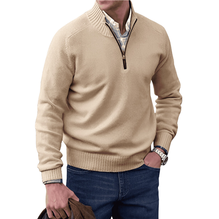 Marvin™ - Ribbed Quarter Zip Sweater