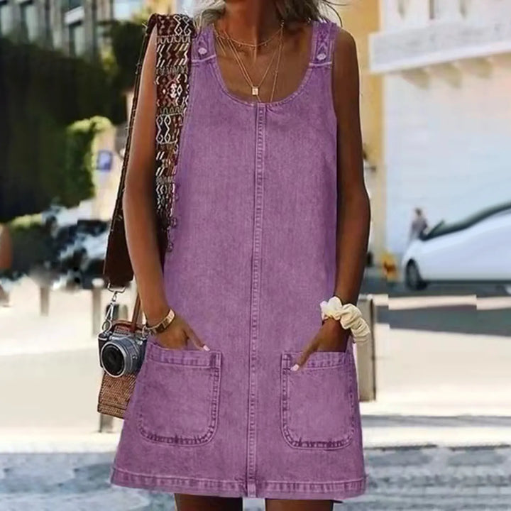 Kiara - Sleeveless Denim Mini Dress