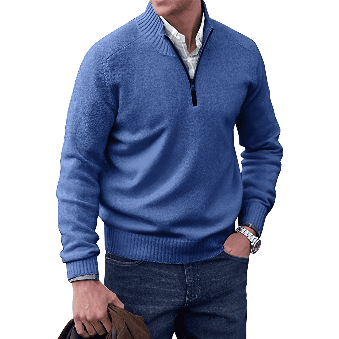 Marvin™ - Ribbed Quarter Zip Sweater