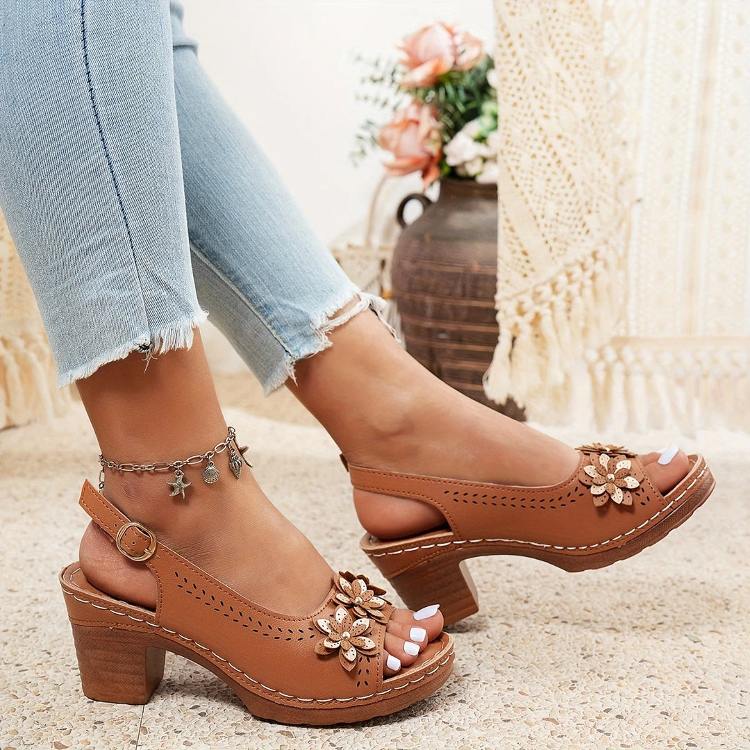 Alina - Stylish Thick Heels Sandals