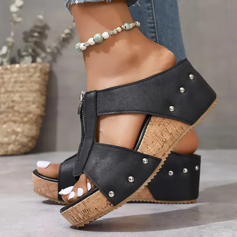 Nicole™ - Stylish Wedge Sandals